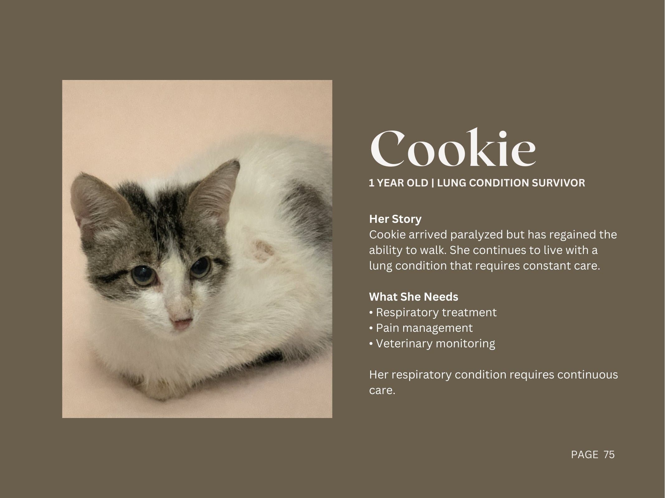 Cookie — Lung Condition Survivor